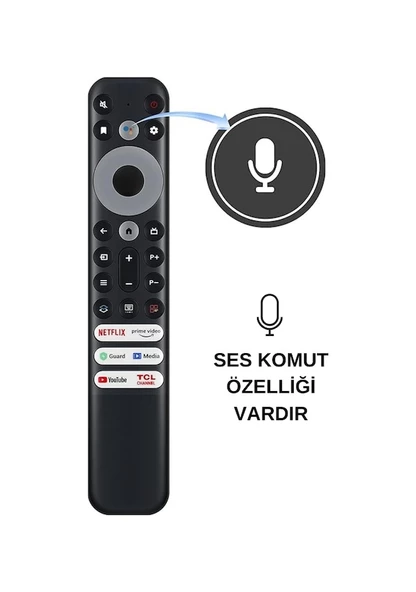Tcl Rc902v Rmr1 Netflıx-prıme Vıdeo-guard-medıa-youtube-tcl Channel Tuşlu Ses Komutlu Lcd-led Tv - 3
