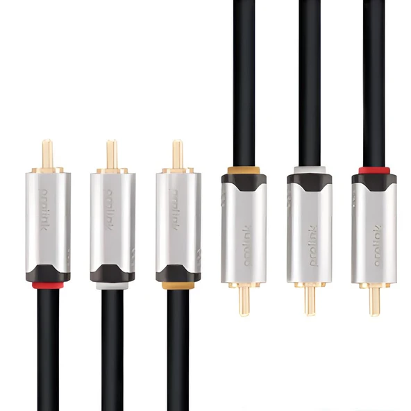 Prolink HMC231 3 RCA - 3 RCA Kablo Çift-blendajlı oksijensiz bakır kablo - Resim 3
