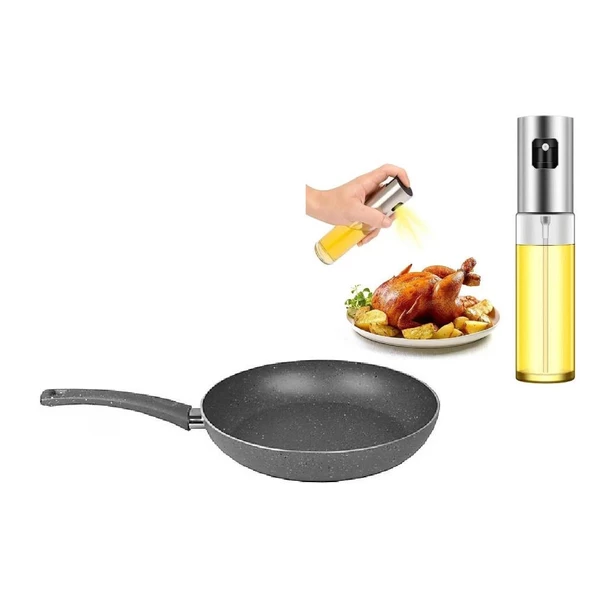 Mehtap Granit Tava 26 CM ve Sprey Yağdanlık