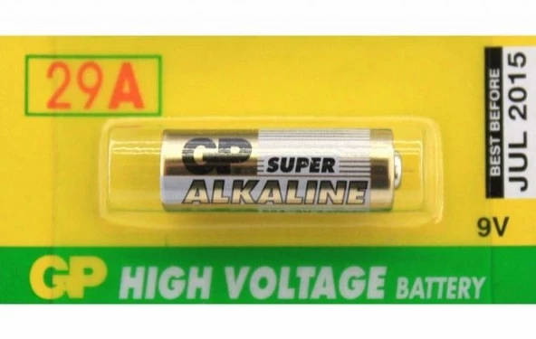 Pil 9V Yüksek Voltaj Alkalin Pil GP 29A-CS