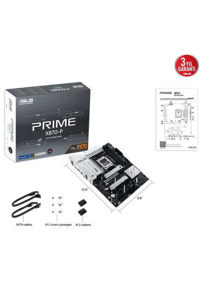 PRIME X870-P AMD X870 SOKET AM5 DDR5 8000+(OC - Resim 4