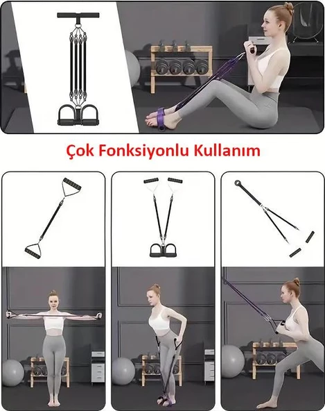 Valkyrie Çok Fonksiyonlu 10 Parça El Ayak Göğüs Kapı Yayı Egzersiz Fitness Spor Seti - 8