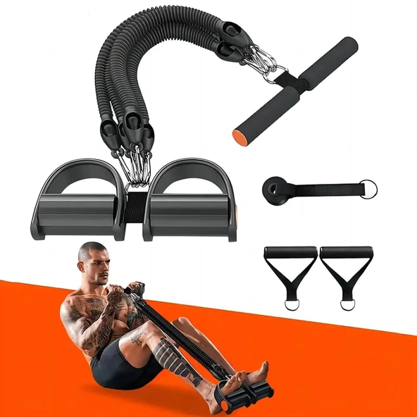 Valkyrie Çok Fonksiyonlu 10 Parça El Ayak Göğüs Kapı Yayı Egzersiz Fitness Spor Seti - 5