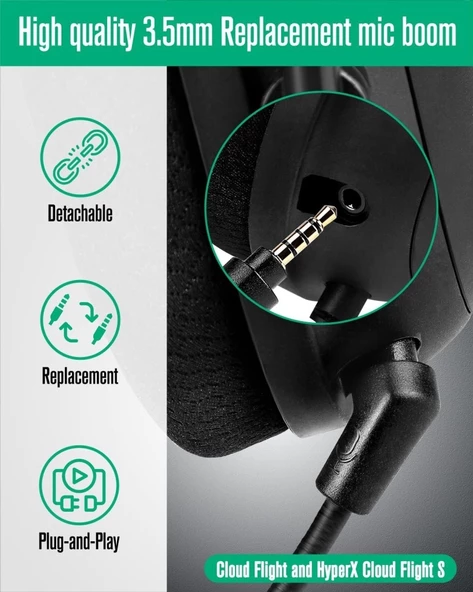 Schulzz Kingston HyperX Cloud Flight ve Flight S Uyumlu Mikrofon - 2