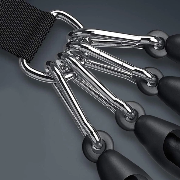 Valkyrie Çok Fonksiyonlu 10 Parça El Ayak Göğüs Kapı Yayı Egzersiz Fitness Spor Seti - 12