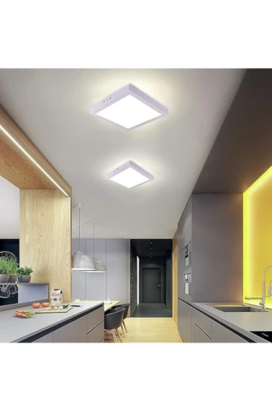 6W Sıva Üstü Kare Led Panel BEYAZ Kasa- sıva üstü led armatür- Enerji Tasarruflu, uzun ömür - 3