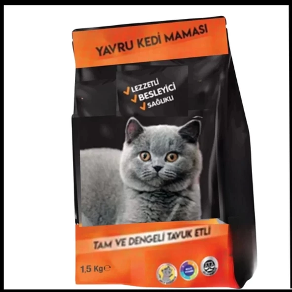 Uyguna-Yakala Kedi Maması 1.5 Kg Tavuklu Premium Yavru -MA.026