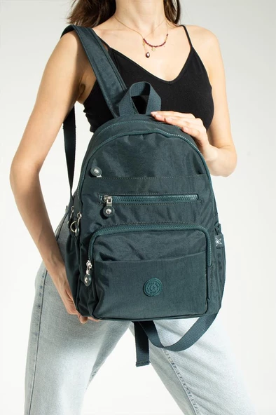 Unisex Sırt Çantası Günlük Kullanıma Uygun Lise Ortaokul Çantası Çok Cepli Okul Çantası 37*30 Cm Klinkır - 7