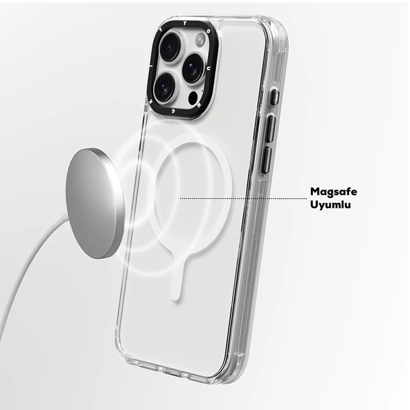 Apple iPhone 16 Pro Kılıf M-safe Şarj Özellikli YoungKit Crystal Color Serisi Kapak - 8