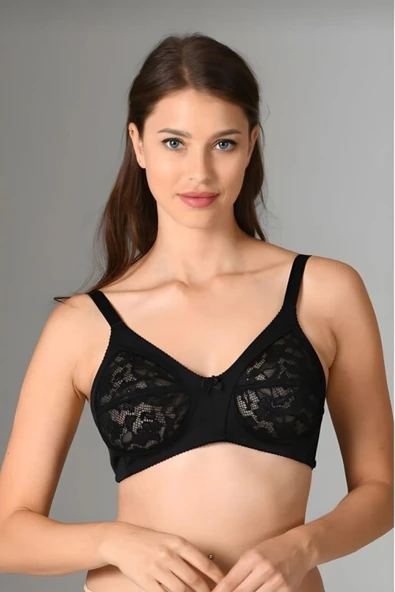 NBB 352 KADIN DANTELLİ TOPARLAYICI MİNİMİZER SÜTYEN 2 ADET  BEYAZ 95 - Resim 2