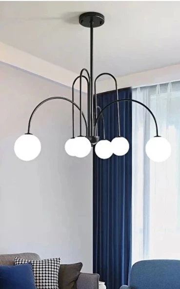 A-4218-6S GLOP CAMLI AVİZE - Resim 2