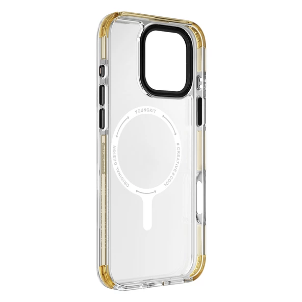 Apple iPhone 16 Pro Kılıf M-safe Şarj Özellikli YoungKit Crystal Color Serisi Kapak - 7