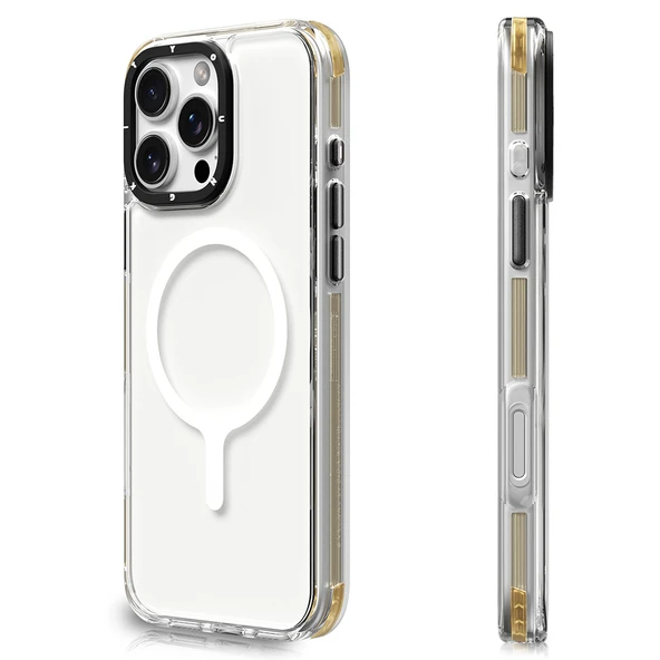 Apple iPhone 16 Pro Kılıf M-safe Şarj Özellikli YoungKit Crystal Color Serisi Kapak - 12