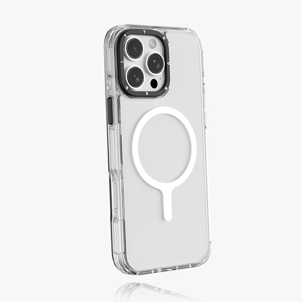 Apple iPhone 16 Pro Kılıf M-safe Şarj Özellikli YoungKit Crystal Color Serisi Kapak - 5