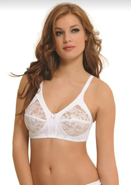 NBB 352 KADIN DANTELLİ TOPARLAYICI MİNİMİZER SÜTYEN 2 ADET  SİYAH 90 - Resim 2