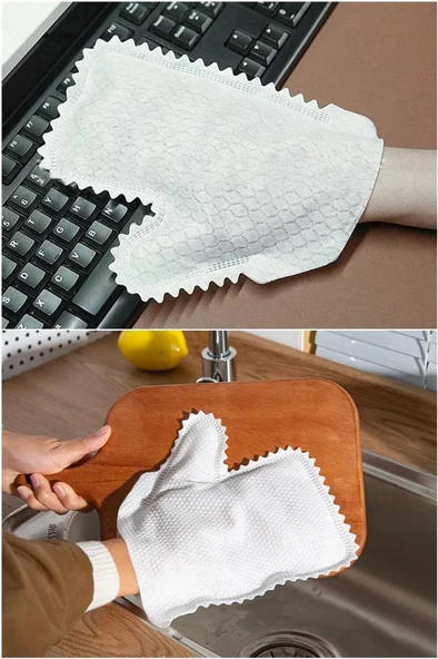 10 Adet Mikrofiber Toz Alma Bez Eldiveni Mutfak Banyo Mobilya Bulaşık Cam Oto Temizlik Yıkama Bezi - 5