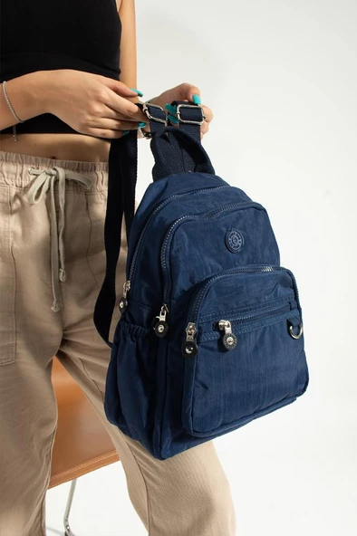 Kadın Sırt Çantası Günlük Kullanıma Uygun 30*25 Cm Klinkır Kumaş Çok Cepli Hafif Su İtici Kumaş - Resim 8