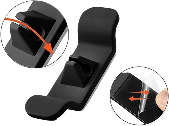 2 li Yapışkanlı Duvar Kablo Sabitleyici Düzenleyici Airfryer Kahve Tost Makinesi Fiş Tutucu Toparlayıcı - 4