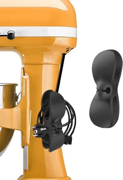 2 li Yapışkanlı Duvar Kablo Sabitleyici Düzenleyici Airfryer Kahve Tost Makinesi Fiş Tutucu Toparlayıcı - 2