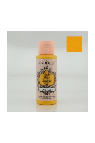Cadence Style Matt Fabric Kumaş Boyası 605-sarı 59ml - 1