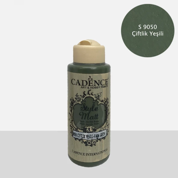 STYLE MAT AKRİLİK BOYA S-9050 ÇİFTLİK YEŞİLİ 120ML