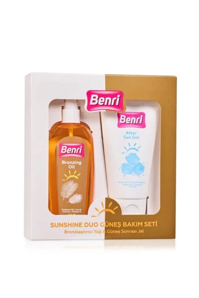 Benri Bronzlastirici Yağ 150 ml + Güneş Sonrası Jel 150 ml