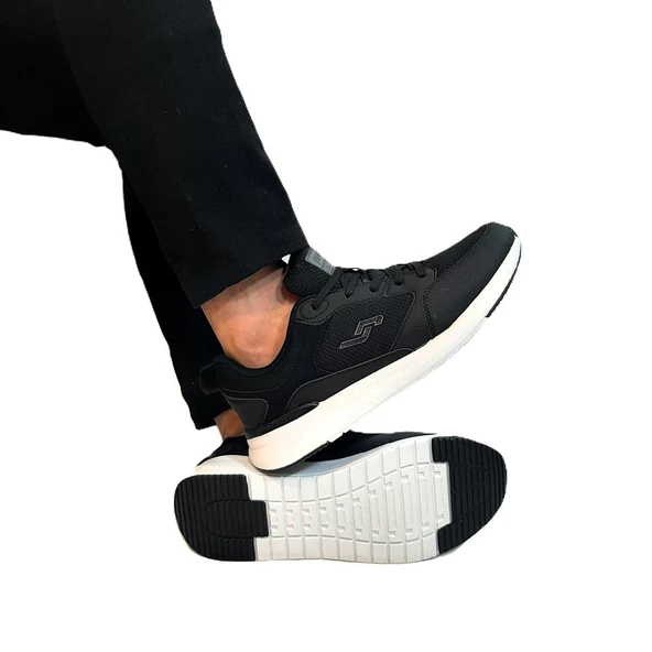 Jump 32427 Siyah-Beyaz Hafızalı Rahat Taban Spor Ayakkabı - 2