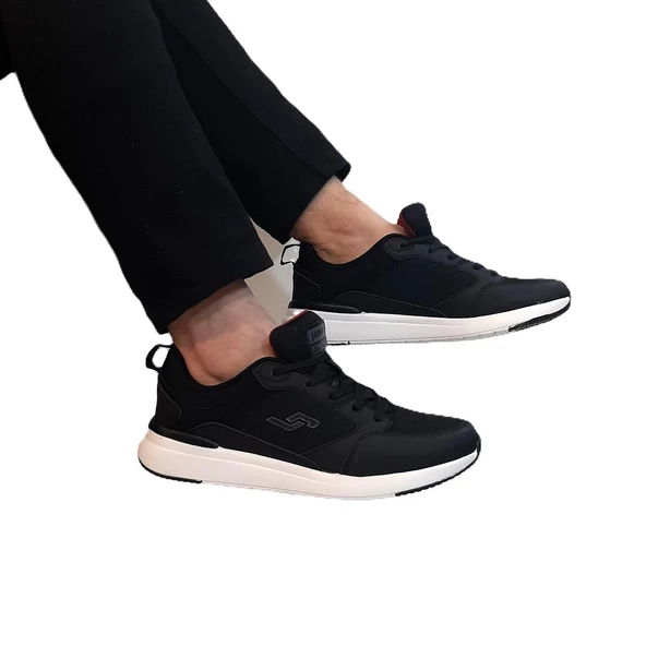 Jump 32427 Siyah-Beyaz Hafızalı Rahat Taban Spor Ayakkabı - 4