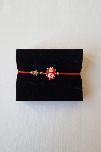 Yılbaşı Murano Cam Bileklik Yeni Yıl Temalı Noel Bileklik - Resim 11