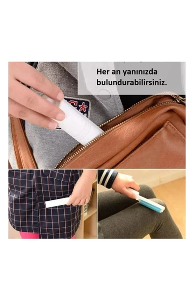 Tüy Toplayıcı Fırça Yün Ürünler İçin Tiftik Temizleyici Yıkanabilir Mucize Kıl Tüy Toz Kırıntı Pislik Saç Kepek Toplayıcı Yapışkanlı Pratik Rulo - 3