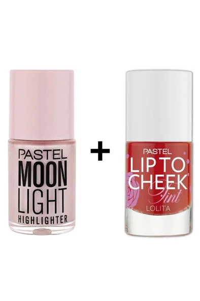 Pastel Likit Aydınlatıcı Moonlight Highlighter No 100 ve Pastel Lip To Cheek Tint Lolita Ruj ve Allık