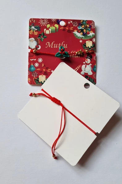 Yılbaşı Murano Cam Bileklik Yeni Yıl Temalı Noel Bileklik - Resim 2