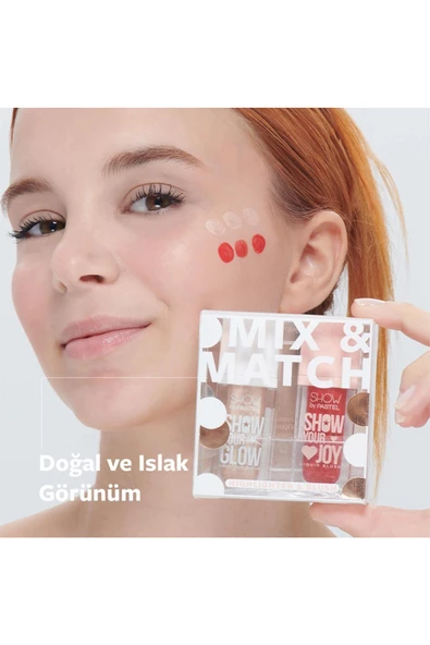 Mix & Match Glow Liquid Highlighter 72 & Joy Liquid Blush 55 Pastel - 2