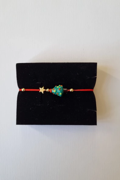 Yılbaşı Murano Cam Bileklik Yeni Yıl Temalı Noel Bileklik - Resim 3