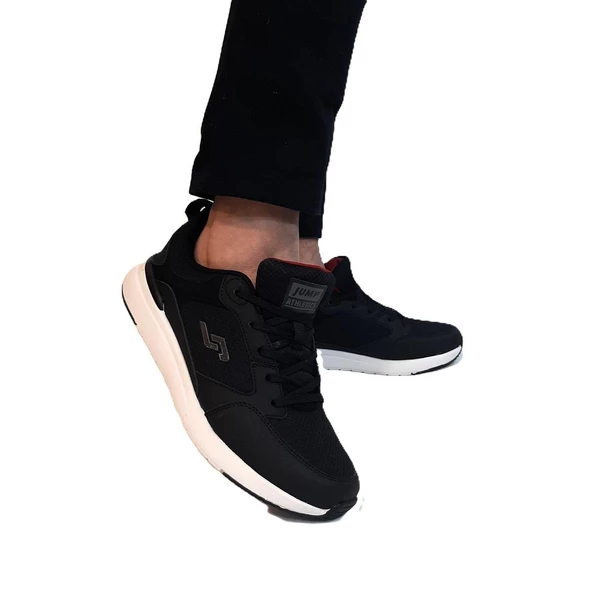 Jump 32427 Siyah-Beyaz Hafızalı Rahat Taban Spor Ayakkabı - 5