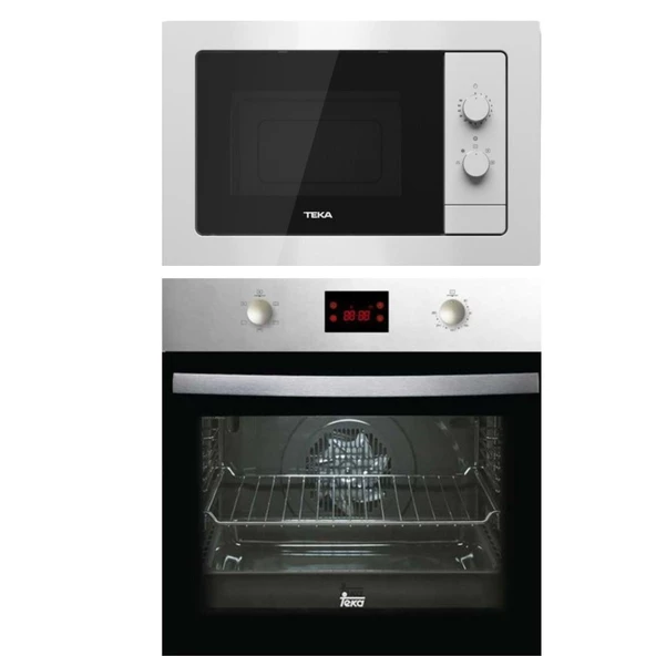 Teka HEB 625 Inox Ankastre Fırın - MB 620 BI SS 20 lt Inox Ankastre Mikrodalga İkili Ankastre Set