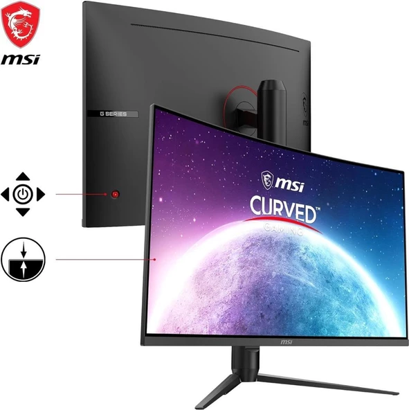 MSI G32CQ5P 31.5" 1 ms 2K Curved 170 Hz Oyuncu Monitörü Outlet - 6