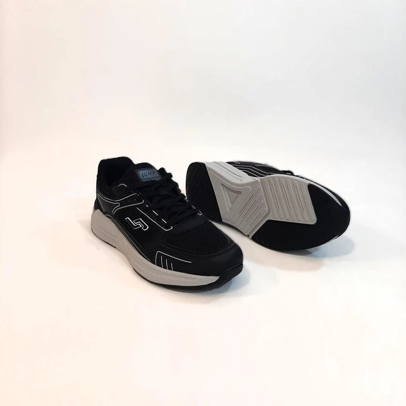 Jump 32438 Siyah-Beyaz Memory Ortapedik Hafif Spor Ayakkabı - Resim 9