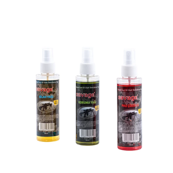 Üçlü Silah Bakım Seti - Savage - Sprey Yağ - Resim 2