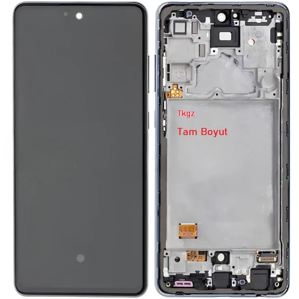 Tkgz - Samsung Galaxy A72 - SM-A725 Uyumlu Lcd Ekran Dokunmatik Orijinal ÇITALI SİYAH