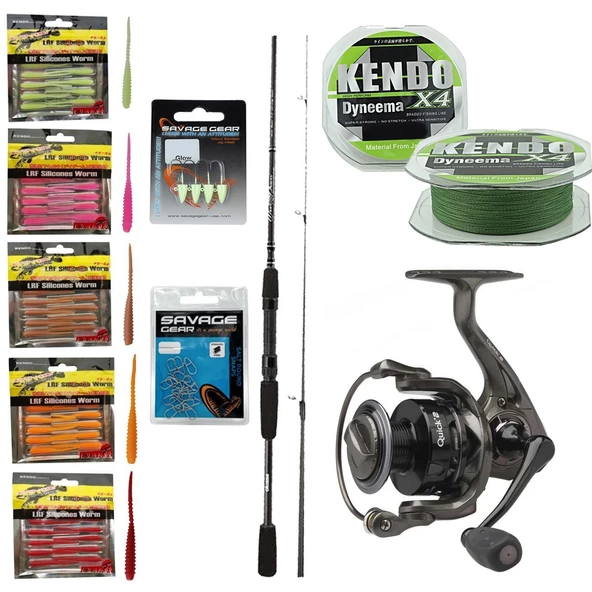 YekOutdoor Silikonlu LRF Seti Okuma Wave Power 213 cm 0-8 gr Lrf Kamışı&Dam Quıck 2 2000 Fd 5+1 BB Olta Makinesi
