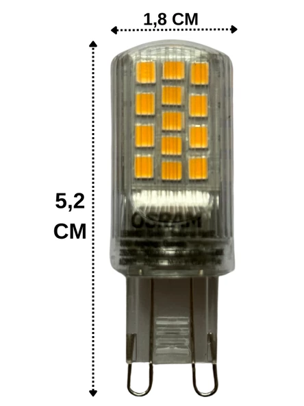 Osram 4W (40W) 2700K (Sarı Işık) G9 Duylu Dim Edilebilir Led Kapsül Ampul (8 Adet) - 3