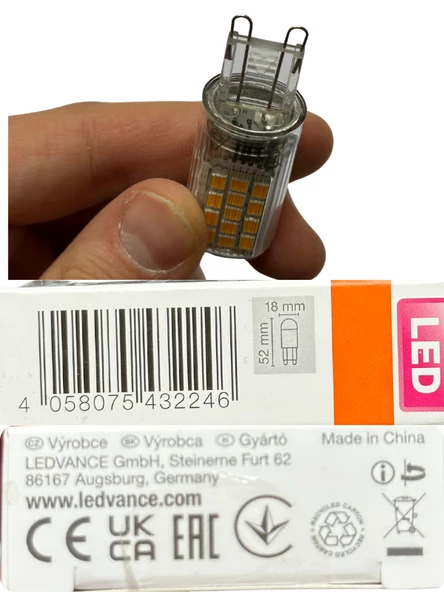 Osram 4W (40W) 2700K (Sarı Işık) G9 Duylu Dim Edilebilir Led Kapsül Ampul (2 Adet) - 5