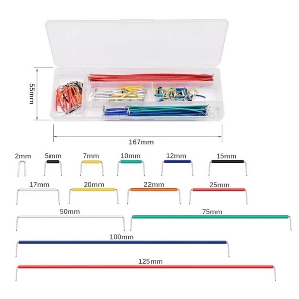 MB-102 Breadboard, 140 Parça Jumper Kablo Kiti, Breadboard Güç Kartı, 12V 500mA Adaptör - Resim 2