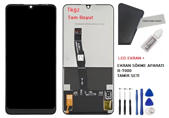 Tkgz - Huawei P30 Lite Uyumlu Lcd Ekran Dokunmatik Orijinal + B-7000 + TAMİR SETİ ürün görseli 1