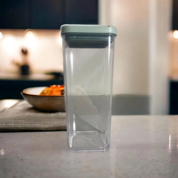 Gondol Tighty Saklama Kabı Akrilik, Vakumlu Yeşil Kapaklı 1500 Ml - 3