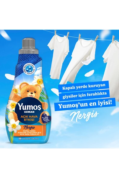 Yumoş Extra Açık Hava Etkisi Nergis Çamaşır Yumuşatıcısı 3x1200 ML - 4