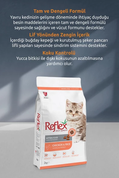 Kitten Tavuklu Ve Pirinçli Yavru Kedi Maması 2 Kg - 3