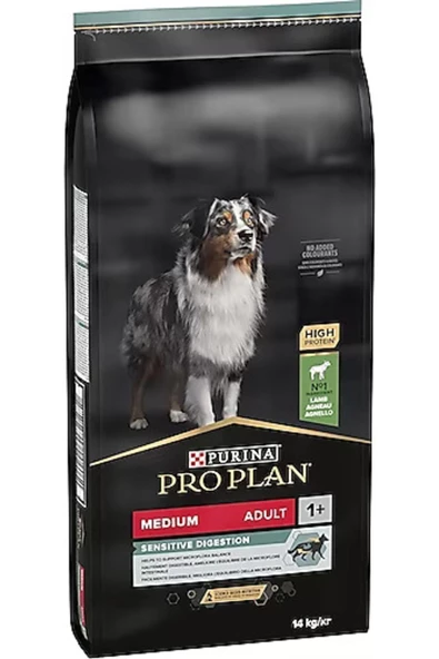 Purina Pro Plan Sensitive Digestion Adult Kuzu Etli Orta Irk Yetişkin Köpek Maması 14 Kg