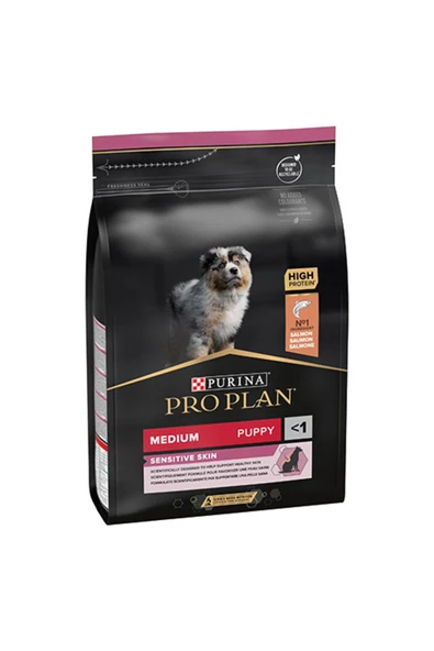 Medium Opti Derma Sensitive Skin Puppy Somonlu Orta Irk Yavru Köpek Maması 3 Kg